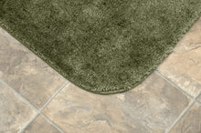 2 Piece Traditional Soft and Plush Nylon Washable Bathroom Rug Set Deep Fern
