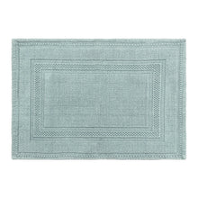 Cotton Stonewash Racetrack 17x24 in. Bath Rug, Marine Blue
