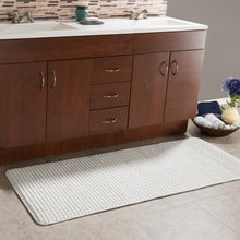 24"x59" Memory Foam Woven Jacquard Fleece Extra Long Washable Bath Mat