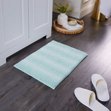  Ombre Memory Foam Noodle Bath Mat, Aquifer, 20" X 34"