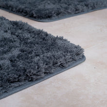 3 Piece Super Plush Non-Slip Bath Rug Set - Platinum